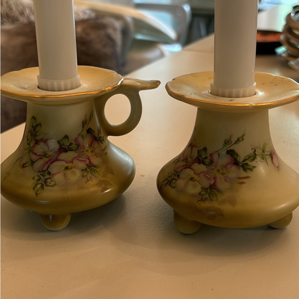 Vintage Nippon porcelain Candle Holders